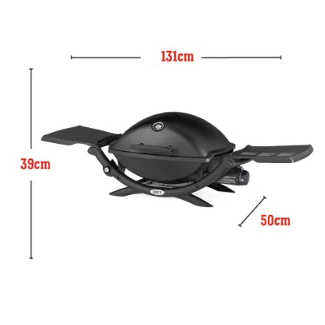 Vendita online Barbecue a gas Weber Q 2200 con supporto black
